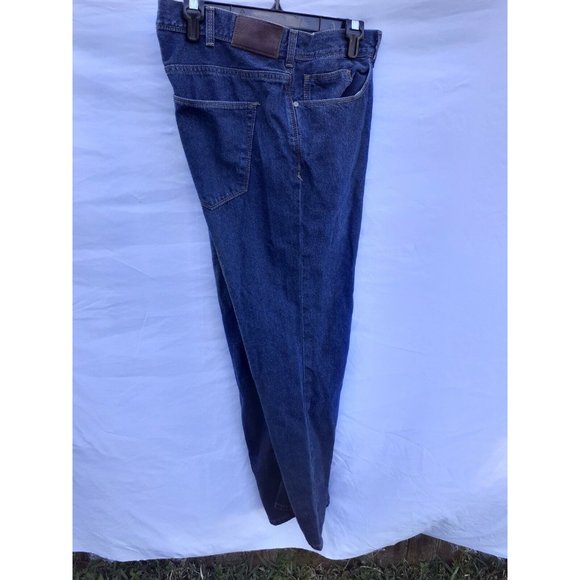 Perry Ellis Men's Size 40x32 Blue Denim Jeans Dark Wash Straight Leg - Picture 2 of 11